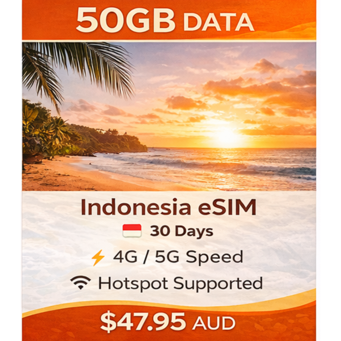 Indonesia 50GB 30Days